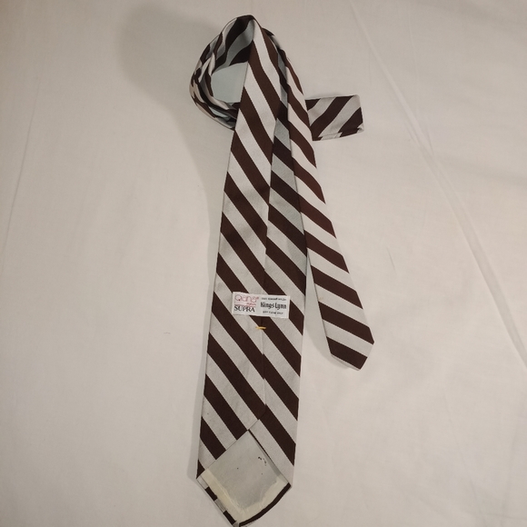 KINGS LYNN - stripes brown tie (100% nylon) - Picture 2 of 4